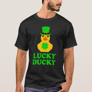 Cute Rubber Duck Four Leaf C Hat St Patrick's Day T-Shirt