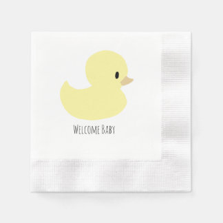 Cute Rubber Duck Personalized Baby Shower Custom Napkin