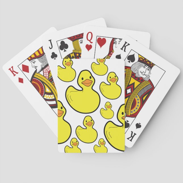 Cute rubber duck playing cards (Back)
