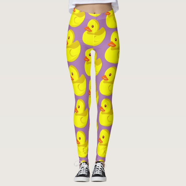 Cute Rubber Duck Thunder_Cove Leggings (Front)