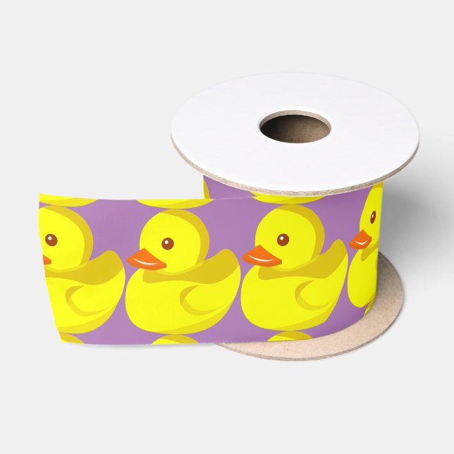 Cute Rubber Duck Thunder_Cove Satin Ribbon (Spool)