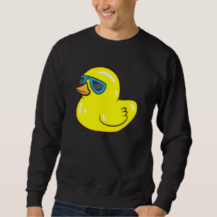Cute Rubber Duck With Sunglasses Love Rubber Ducks Sweatshirt