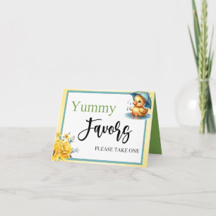 Cute Rubber Duck  Yummy Favours Table Card