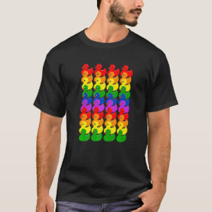 Cute Rubber Ducks Ducklings  LGBTQ Gay Lesbian Pri T-Shirt