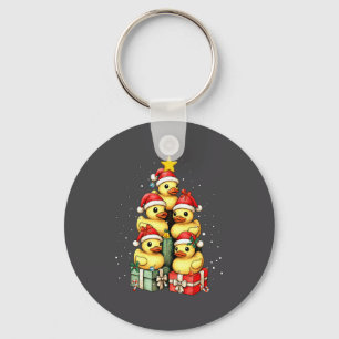 Cute Rubber Ducks Le Duckie Christmas Tree Xmas Ha Keychain