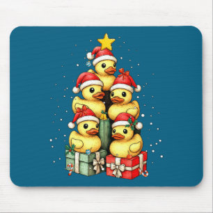 Cute Rubber Ducks Le Duckie Christmas Tree Xmas Ha Mouse Pad