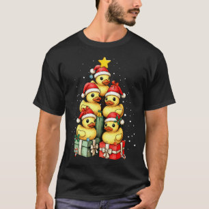 Cute Rubber Ducks Le Duckie Christmas Tree Xmas Ha T-Shirt