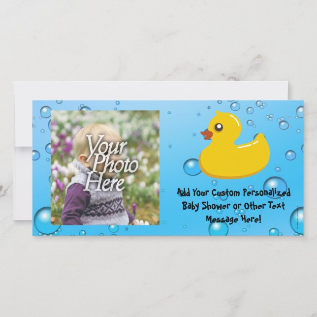 Cute Rubber Ducky/Blue Bubbles (Front)