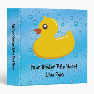 Cute Rubber Ducky/Blue Bubbles Binder