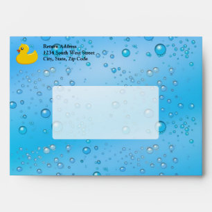 Cute Rubber Ducky/Blue Bubbles Envelope