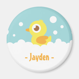 Cute Rubber Ducky in Bubble Bath Magnet