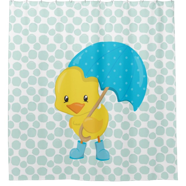 Cute Rubber Ducky on Blue Dots (Front)