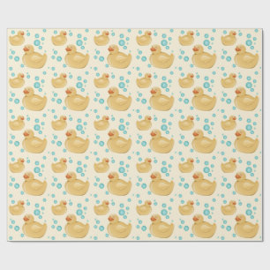 Cute Rubber Ducky Pattern Baby Gift Wrap