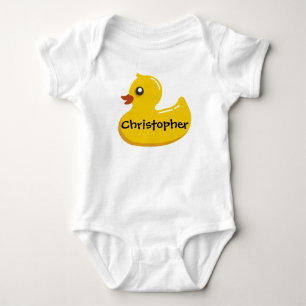 Cute Rubber Ducky Personalized Girl/Boy Baby Bodysuit