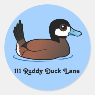 Cute Ruddy Duck Étiquette de adresse personnalisab
