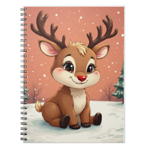 Cute Rudolph Character Notebook