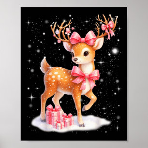 Cute Rudolph Nk Coquette Pajamas Christmas Xmas Gi Poster