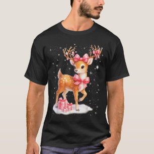 Cute Rudolph Nk Coquette Pajamas Christmas Xmas Gi T-Shirt