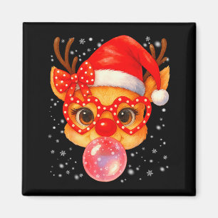 Cute Rudolph Red Nose Bubble Gum Christmas Xmas Gi Magnet