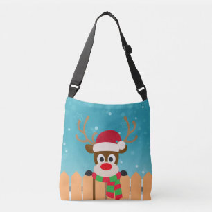 Cute Rudolph The Red Nose Reindeer   Crossbody Bag