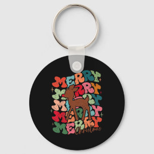 Cute Rudolph The Red Nosed Reindeer Christmas Spec Keychain