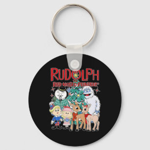 Cute Rudolph The Red Nosed Reindeer Christmas Spec Keychain