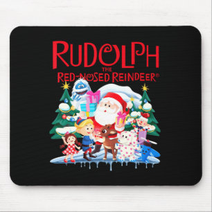 Cute Rudolph The Red Nosed Reindeer Christmas Spec Mouse Pad