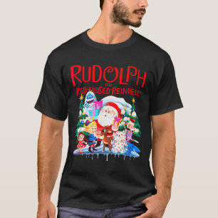 Cute Rudolph The Red Nosed Reindeer Christmas Spec T-Shirt