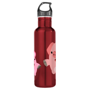 Cute Running Cartoon Pigs 710 Ml Water Bottle