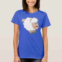 Cute Running Cartoon Sheep Women T-Shirt