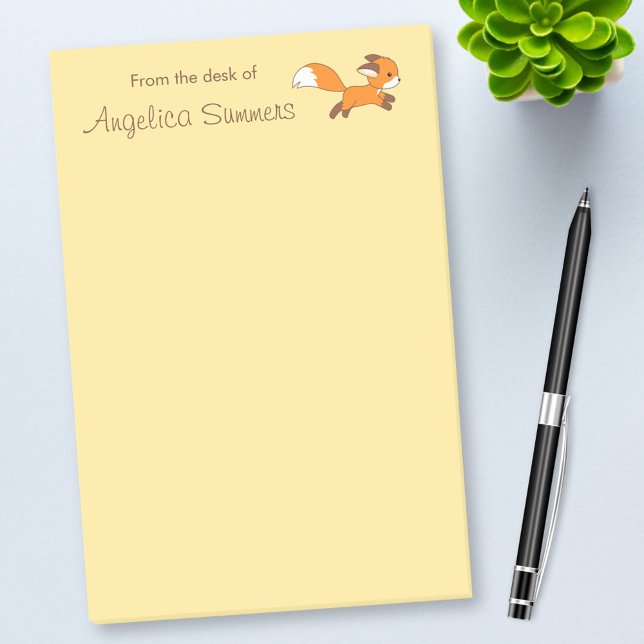 Cute Running Fox Post-it Notes (Creator Uploaded)