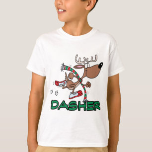 cute running reindeer DASHER cartoon T-Shirt