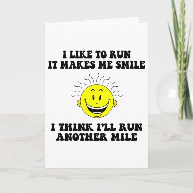 Cute running saying card (Front)