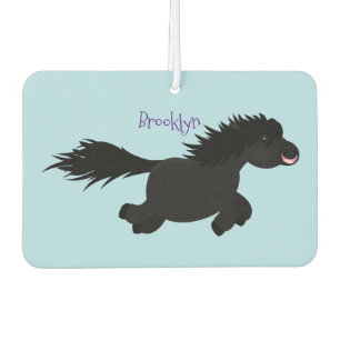 Cute running Shetland pony cartoon illustration Air Freshener
