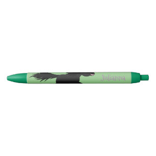 Cute running Shetland pony cartoon illustration Black Ink Pen