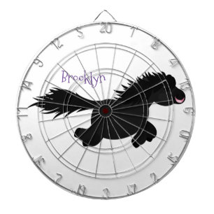 Cute running Shetland pony cartoon illustration Dartboard