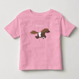 Cute running Shetland pony cartoon illustration Toddler T-shirt