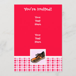 Cute Running Shoe Invitation