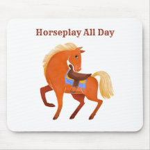 Cute Rustic Brown Horse Name Personalized