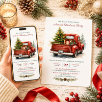 Cute Rustic Country Vintage Red Truck Christmas