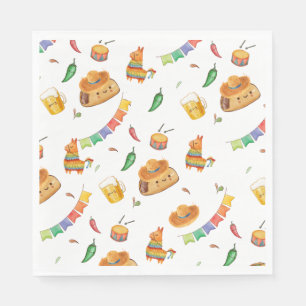 Cute Rustic Fiesta Taco Bout A Baby Shower Napkin
