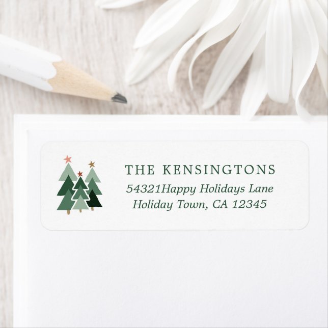 Cute Rustic Green Merry Christmas Trees (Insitu)