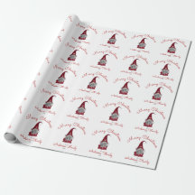 Cute Rustic Personalized Merry Christmas Gnome