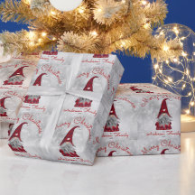 Cute Rustic Personalized Merry Christmas Gnome