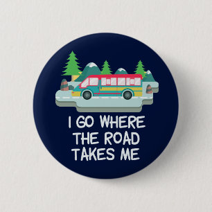 Cute RV Camper Vacation World Traveler 2 Inch Round Button