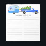 Cute RV Christmas Camper Trailer Grocery Shopping Notepad<br><div class="desc">Make your shopping lists in style with this customizable grocery shopping, meal planning or to-do list notepad. Customize or add text to suit your needs. Keep or delete the lines too. Check my shop for more sizes and styles!</div>