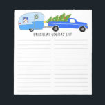 Cute RV Christmas Camper Trailer Grocery Shopping Notepad<br><div class="desc">Make your shopping lists in style with this customizable grocery shopping,  meal planning or to-do list notepad. Customize or add text to suit your needs. Keep or delete the lines too. Check my shop for more sizes and styles!</div>