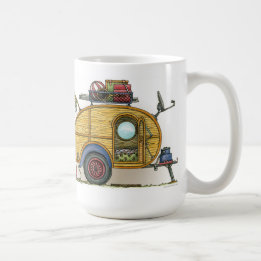Cute RV Vintage Teardrop Camper Travel Trailer Coffee Mug