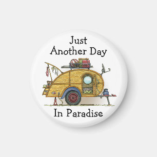 Cute RV Vintage Teardrop  Camper Travel Trailer Magnet