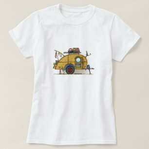 Cute RV Vintage Teardrop  Camper Travel Trailer T-Shirt